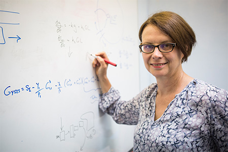 Joanne Dunster conducting her research