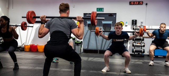 Class workout session